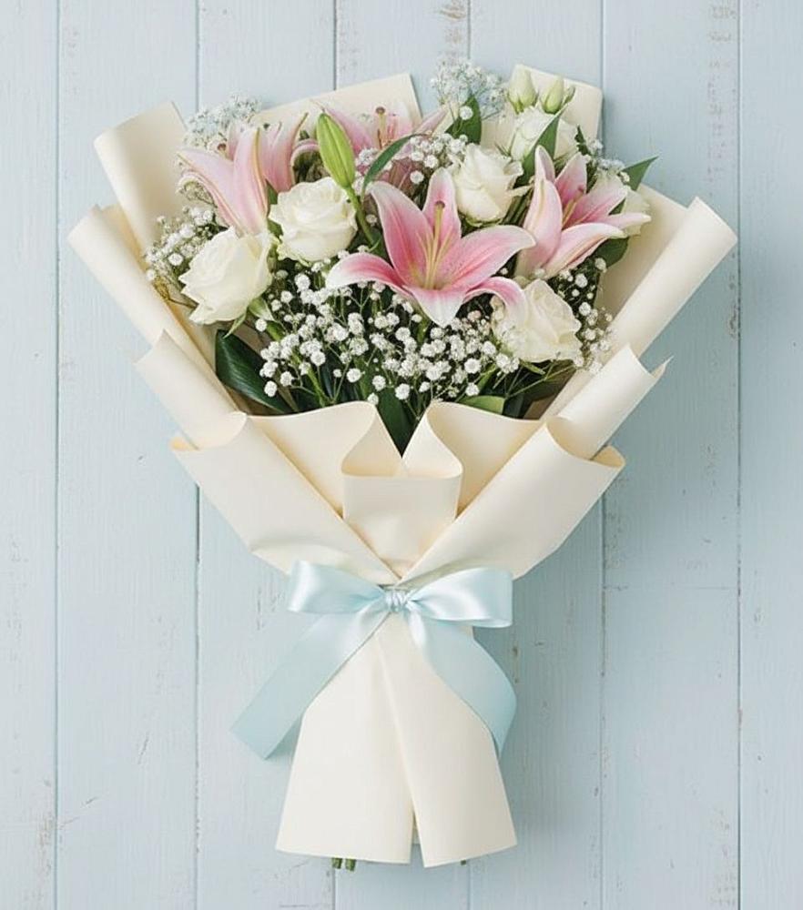 Букет цветов из: Лилии в Новостройку