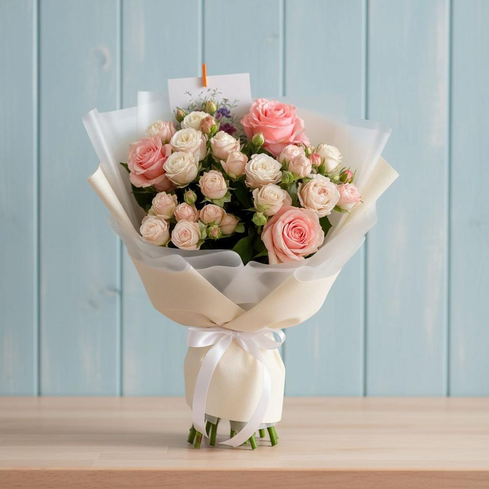 Букет цветов из: Розы в Новостройку