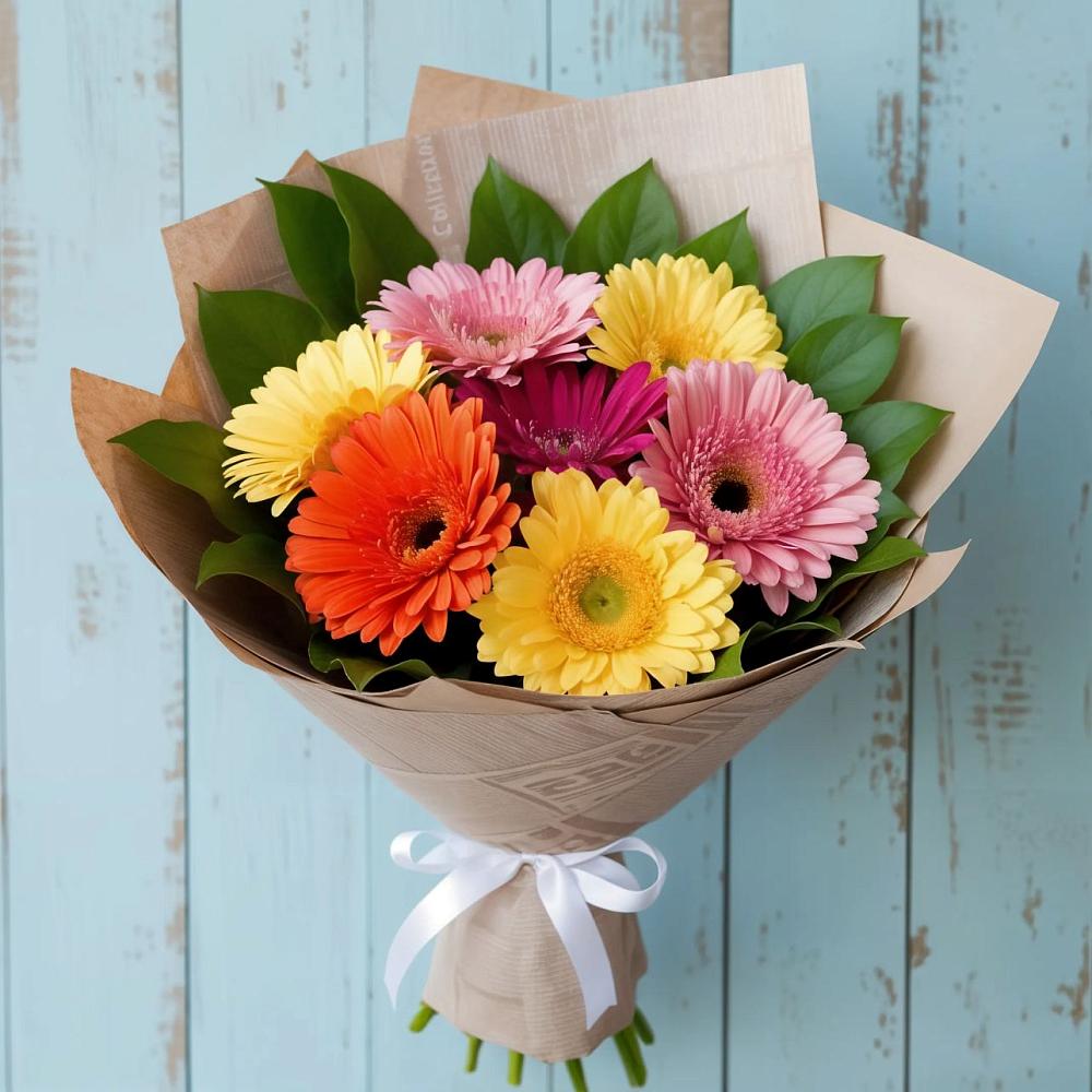 Букет цветов из: Герберы в Новостройку