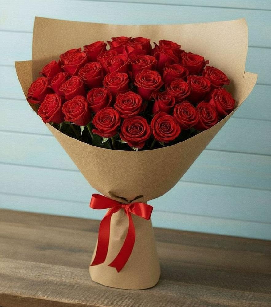 Букет Красные розы Милано в Новостройку