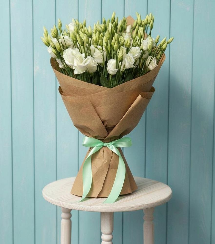 Букет цветов из: Лизиантусы в Новостройку