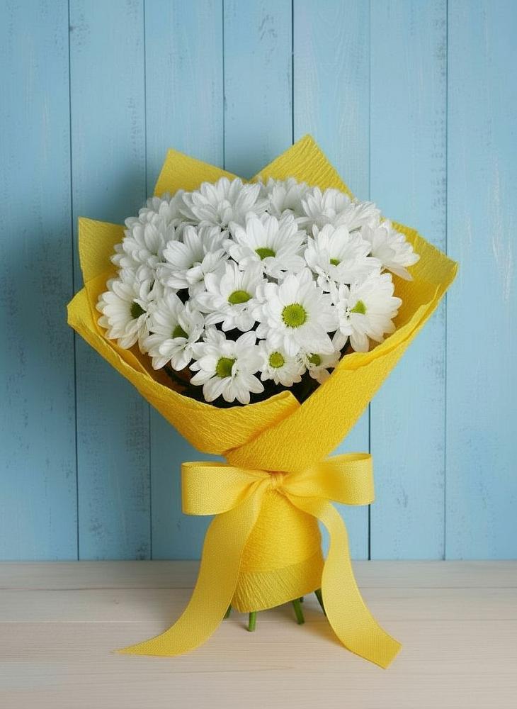 Букет цветов из: Хризантемы в Новостройку