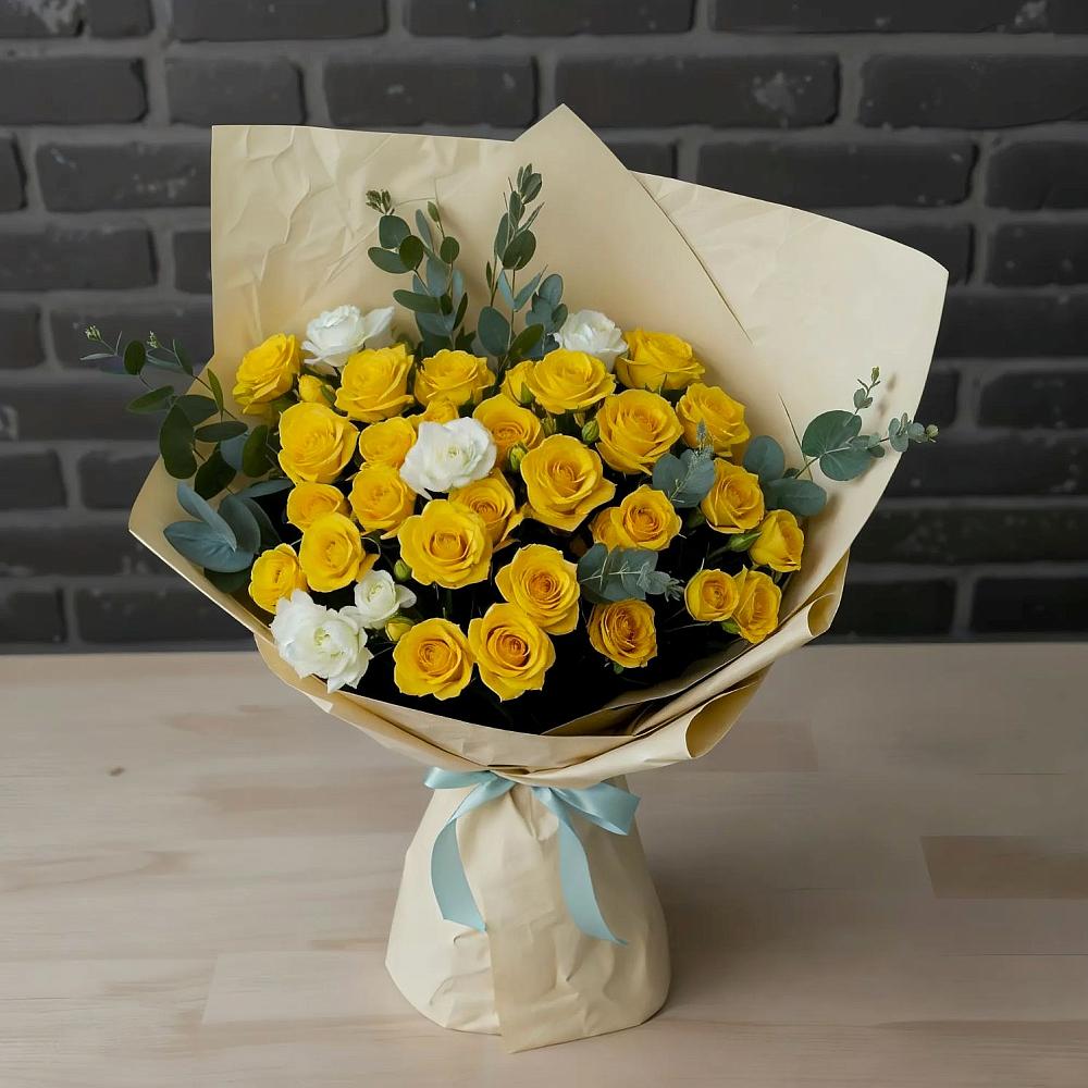 Букет цветов из: Розы в Новостройку