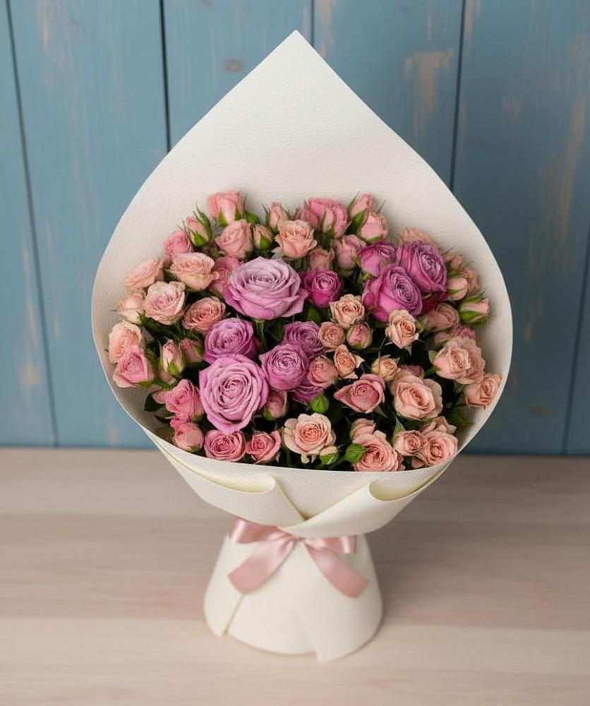 Букет цветов из: Розы в Новостройку