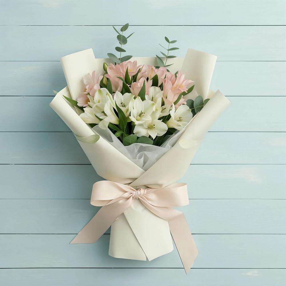 Букет цветов из: Альстромерии в Новостройку