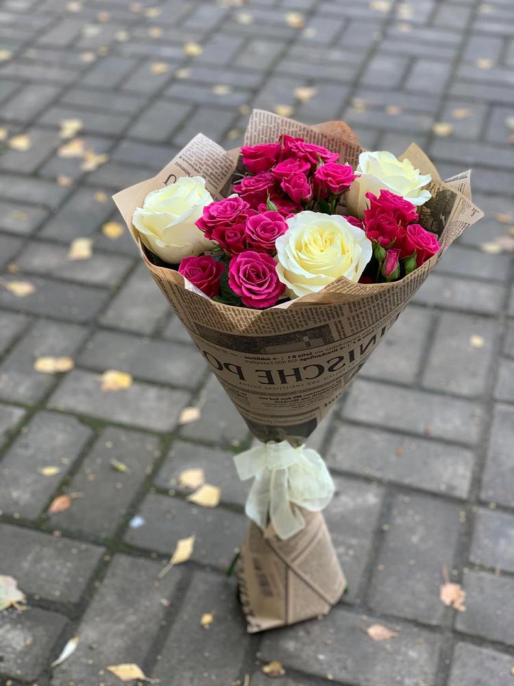 Букет цветов из: Розы в Новостройку