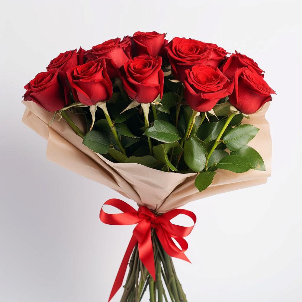 Букет 11 Красных роз Эдлесс Лав в Новостройку