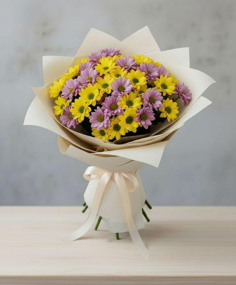 Букет цветов из: Хризантемы в Новостройку